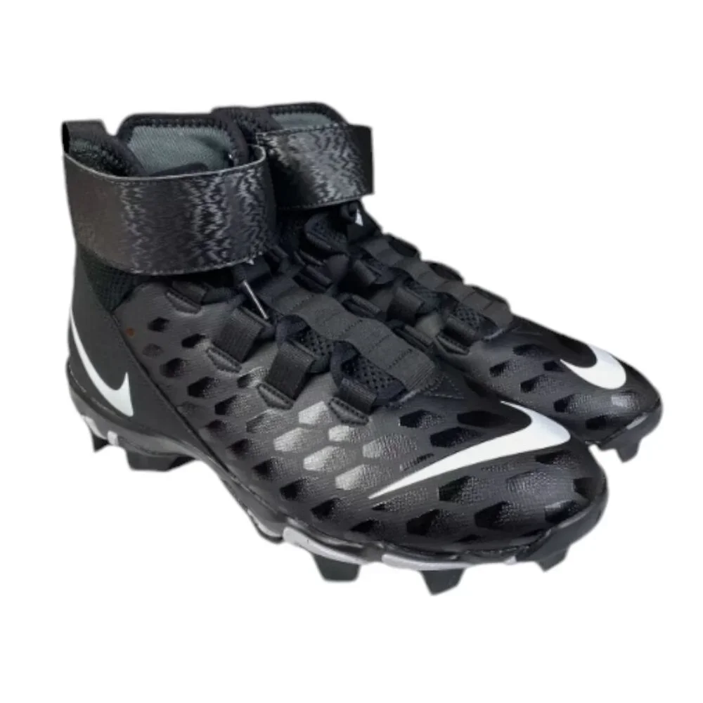 Nike Force Savage Shark 2 Football Cleats AQ7722-001‎ Black/White Size 10 NEW - Picture 3 of 10